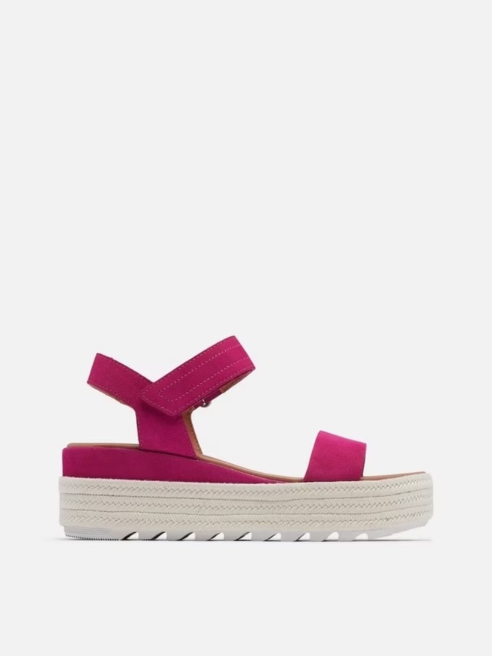 SOREL Women's Cameron Espadrille Wedge Flatform Sandals in Fuchsia Fizz - Picture 12 of 13
